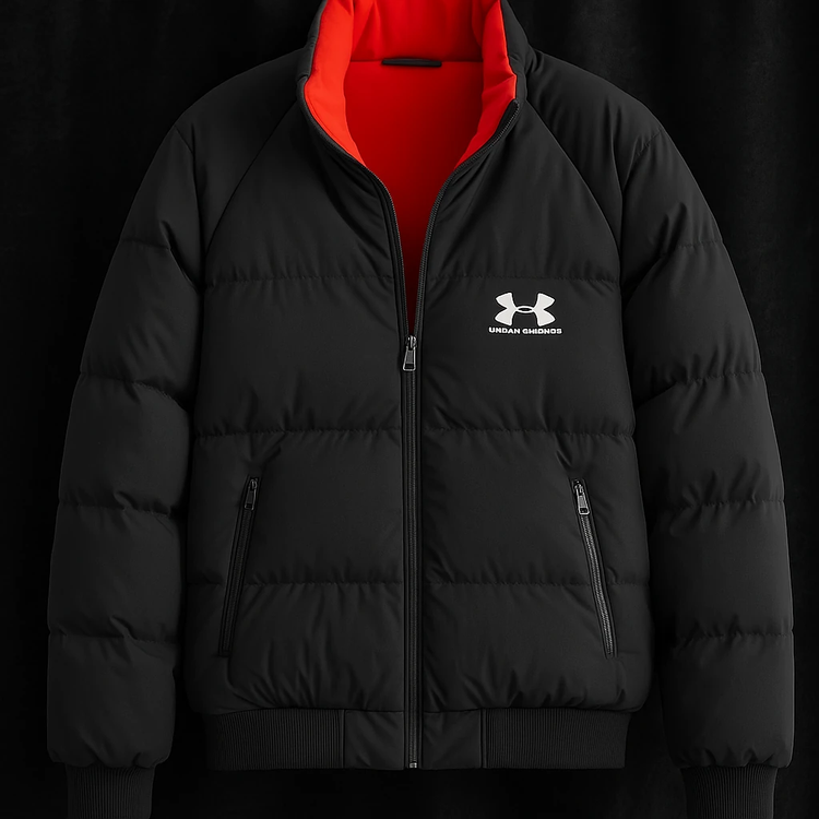 کاپشن لش باکسی دو رو مشکی قرمز / فوقالعاده ضخیم و گرماژ بالا | اورجینال دیلم