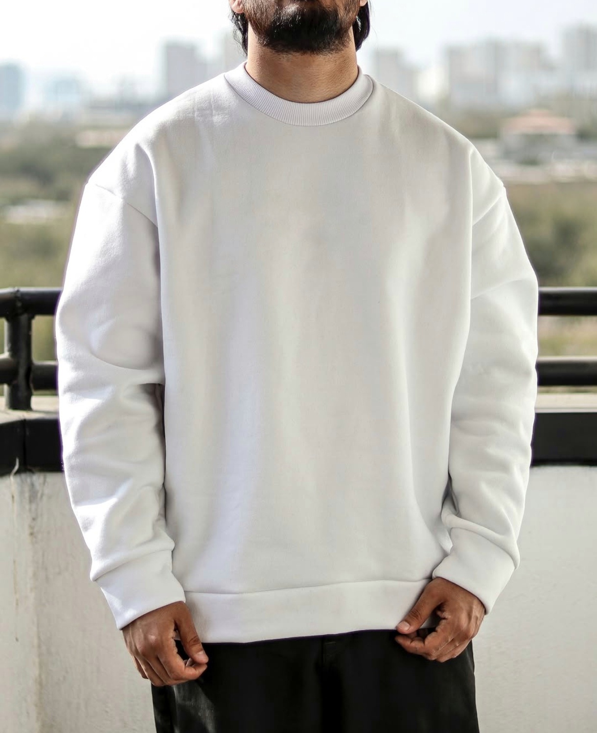 دورس یقه گرد سفید لش پارچه سه نخ پنبه کیفیت پرمیوم پلاس | اورجینال دیلم