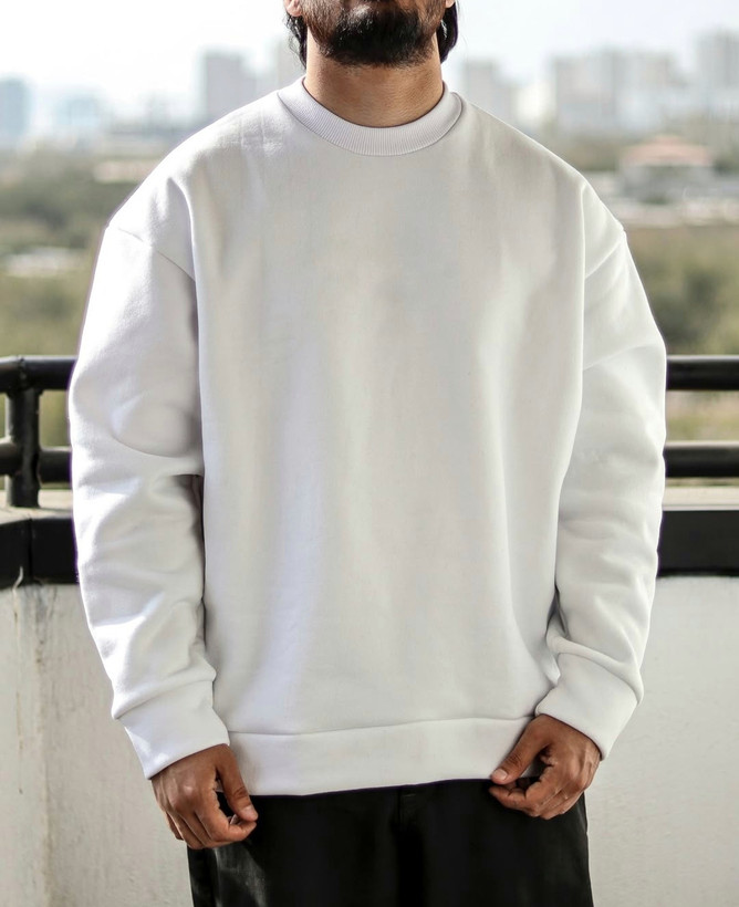 دورس یقه گرد سفید لش پارچه سه نخ پنبه کیفیت پرمیوم پلاس | اورجینال دیلم