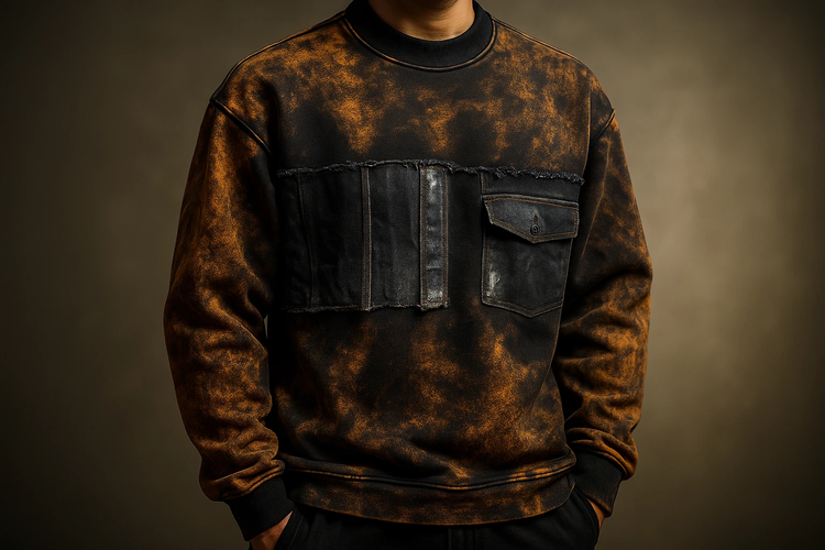 دورس سه نخ مردانه مدل Vintage Rusted Black با پنل دو جیبه کارگو | استایل لوکس