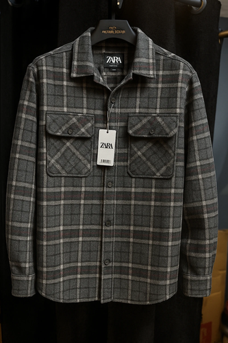 پیراهن پشمی باکسی طرح وینتیج طوسی مشکی زرشکی کد ۸۶۹