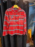 پیراهن پشمی باکسی طرح وینتیج قرمز مشکی کد ۸۷۲