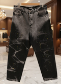 ✨ “شلوار جین مردانه D&G مدل Galaxy Splash - طرح آبرنگی فضایی با اسپلش رنگ”✨