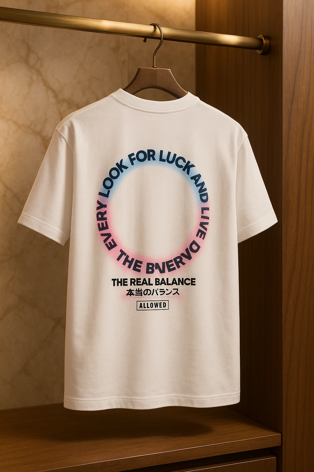 نسخه مجاز تعادل واقعی - تی‌شرت سفید گرادیان