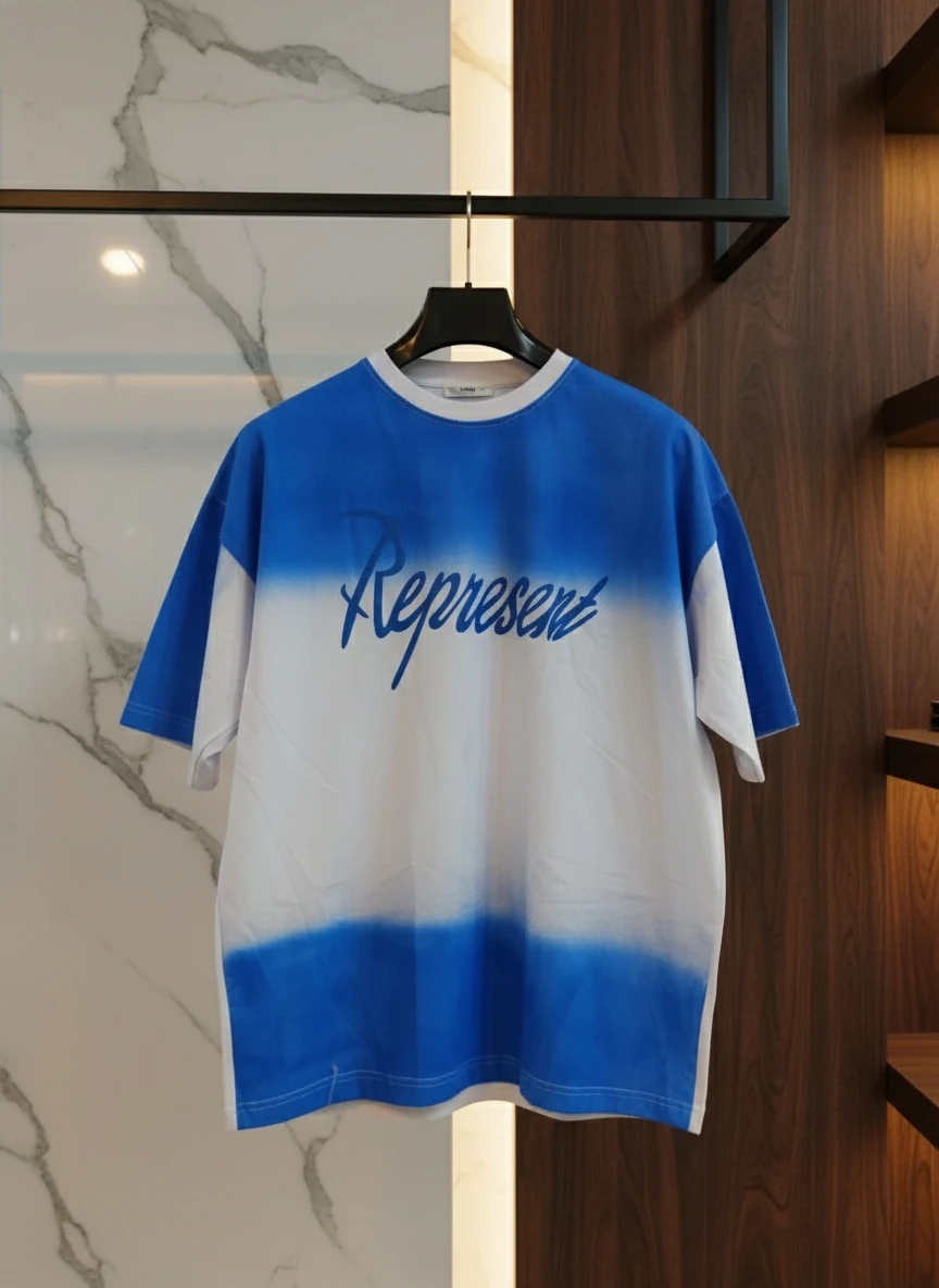 تی‌شرت ریپریزنت گرادینت آبی–سفید