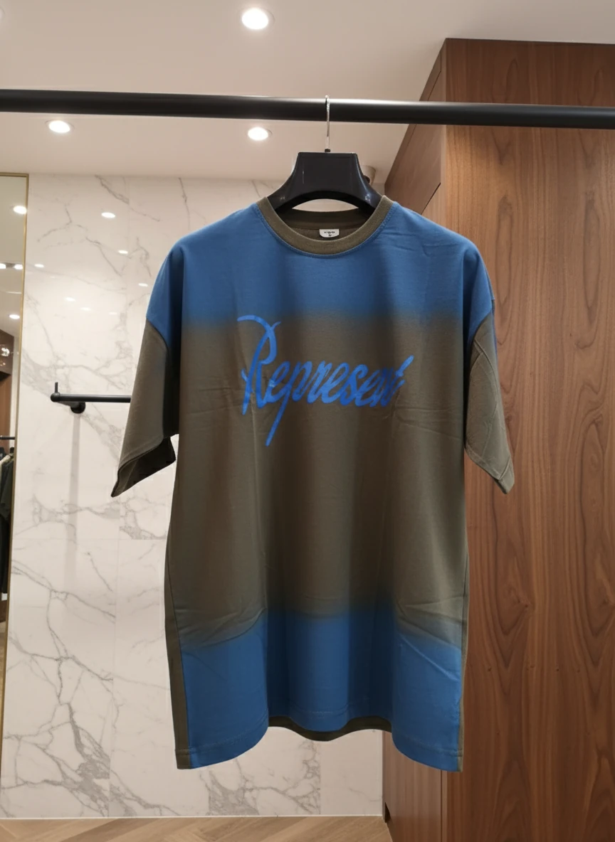 تی‌شرت ریپریزنت گرادینت آبی–زیتونی