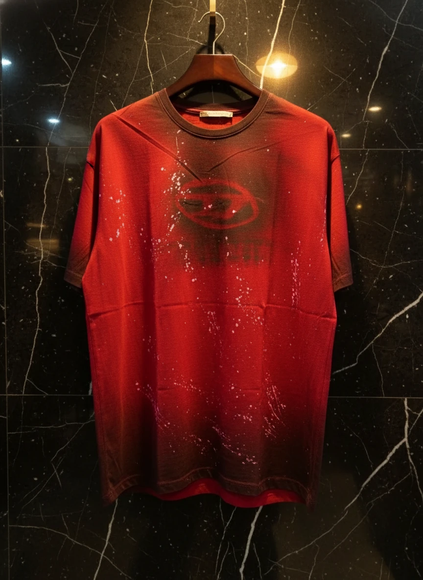 تیشرت کاستوم شده دیزل قرمز