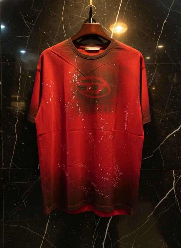 تیشرت کاستوم شده دیزل قرمز