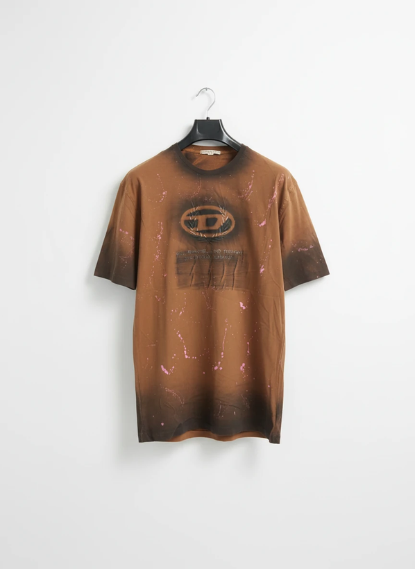 تیشرت کاستوم شده دیزل قهوه ای