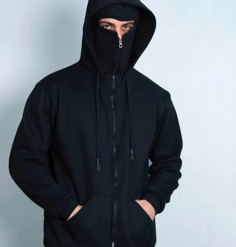 هودی نینجایی مشکی | پارچه دورس گرم بالا