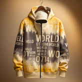 هودی نینجایی سفید طرح نارنجی | پارچه دورس گرم بالا