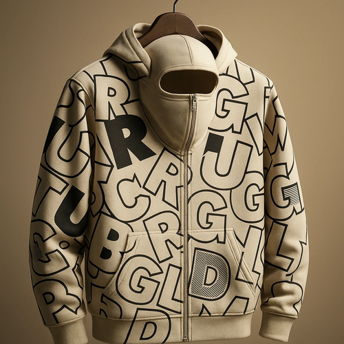 هودی نینجایی سفید طرحدار | پارچه دورس گرم بالا