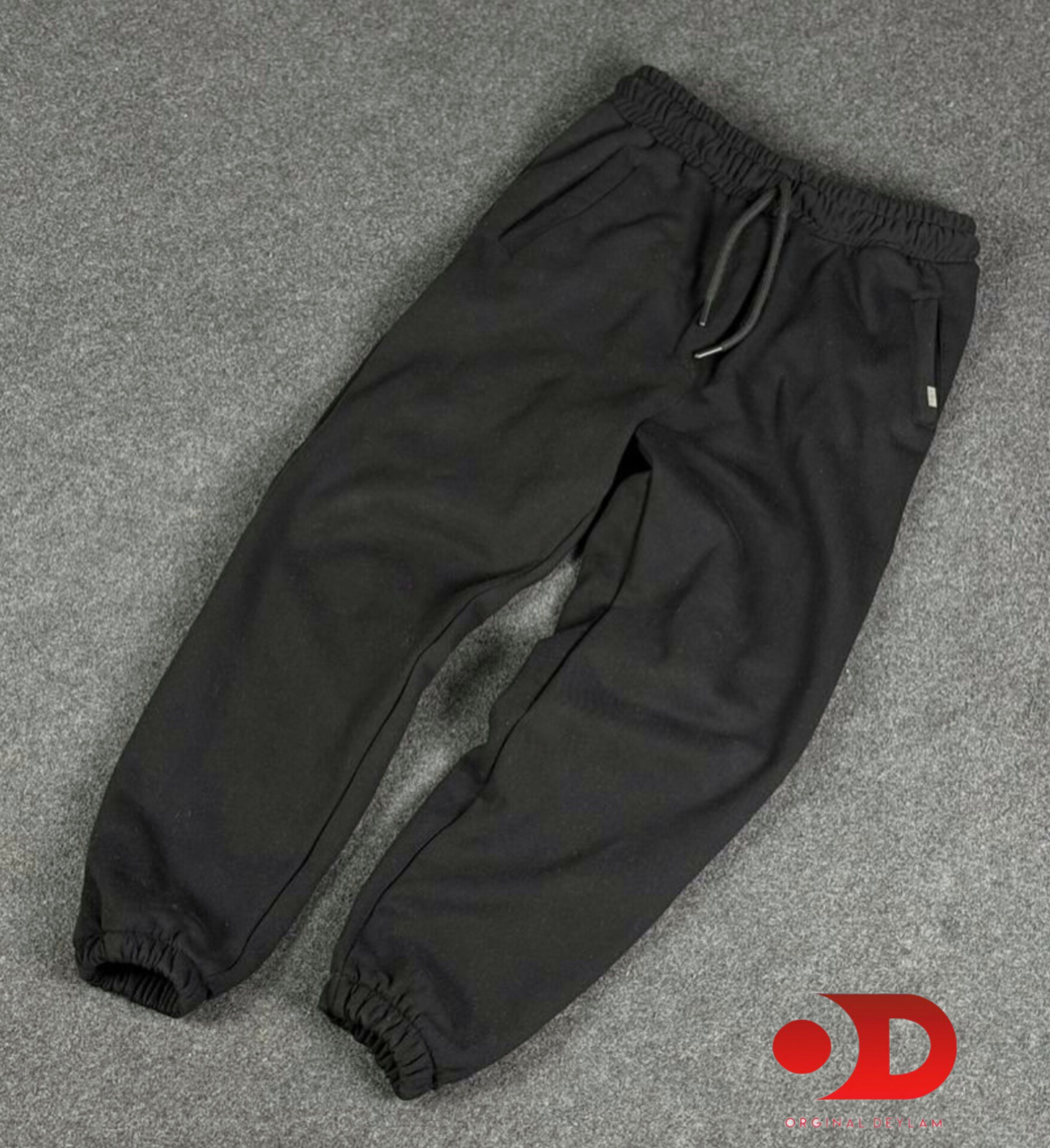 شلوار جاگر پارچه دورس گرم بالا مردانه رنگ مشکی شیک | اولد مانی