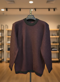 پلیور بافت یقه گرد رنگ خاص بورگاندی/زرشکی تیره 👌 | فری سایز لش مناسب سایزهای L تا 2XL
