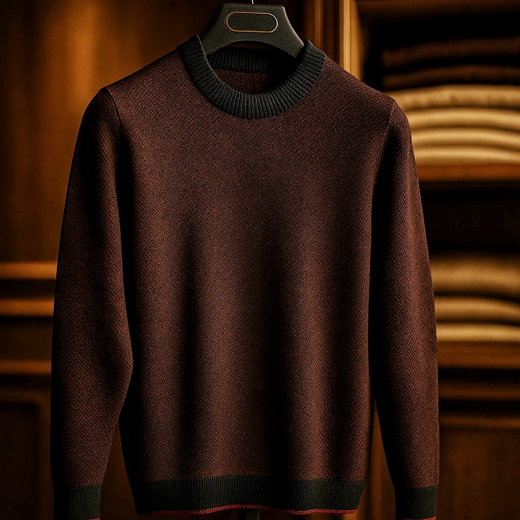 پلیور بافت یقه گرد رنگ خاص بورگاندی/زرشکی تیره 👌 | فری سایز لش مناسب سایزهای L تا 2XL