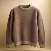 پلیور بافت یقه گرد رنگ خاص کرم اناری شیک | فری سایز لش مناسب سایزهای L تا 2XL