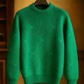 ژاکت پلیور سبز بوتگا مردانه 👌 | فری سایز مناسب سایزهای L تا 2XL