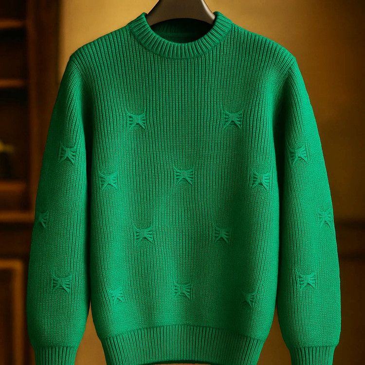 ژاکت پلیور سبز بوتگا مردانه 👌 | فری سایز مناسب سایزهای L تا 2XL