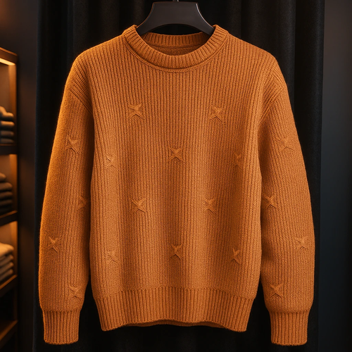 ژاکت پلیور انبه ای مردانه 👌 | فری سایز مناسب سایزهای L تا 2XL