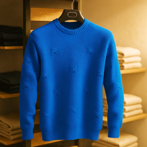 ژاکت پلیور آبی ایتالیایی🩵 👌 | فری سایز مناسب سایزهای L تا 2XL