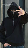 هودی نینجایی مشکی | پارچه دورس گرم بالا