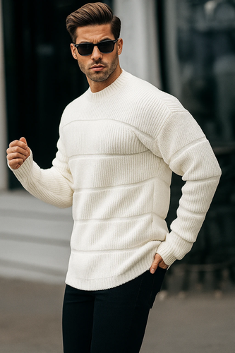 ژاکت بافتنی سفید لش اولد مانی ترند روز ۲۰۲۵ | فوقالعاده خفن و شیک