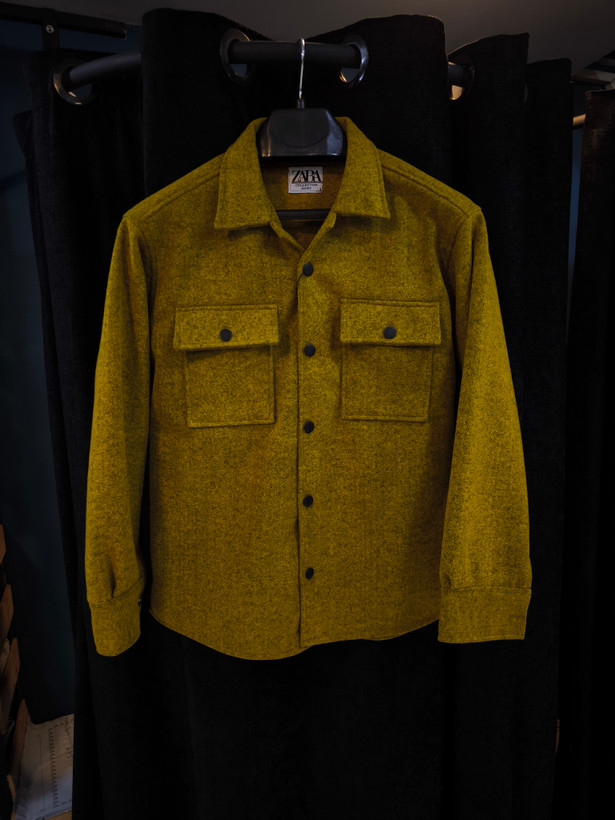 کت فوتر خردلی دودی فوقالعاده خاص و ضخیم | استایل اولد مانی آزاد باکسی