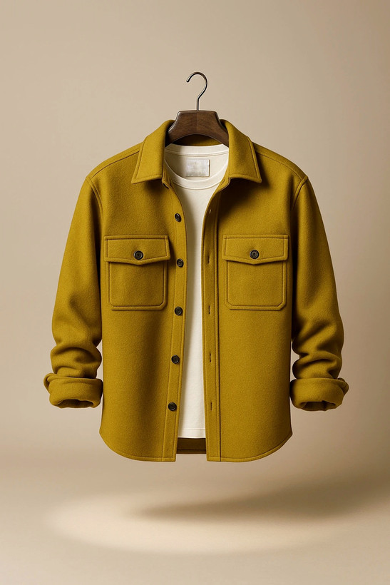 کت فوتر خردلی زیتونی فوقالعاده خاص و ضخیم | استایل اولد مانی آزاد باکسی