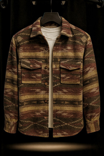 کت فوتر خاص با پترن بورگندی / زرد شنی / ذغالی | استایل باکسی اولد مانی ترند ۲۰۲۵