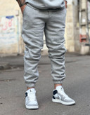 شلوار جاگر طوسی ملانژ پارچه دورس خار خورده | استایل فوقالعاده شیک ۲۰۲۵