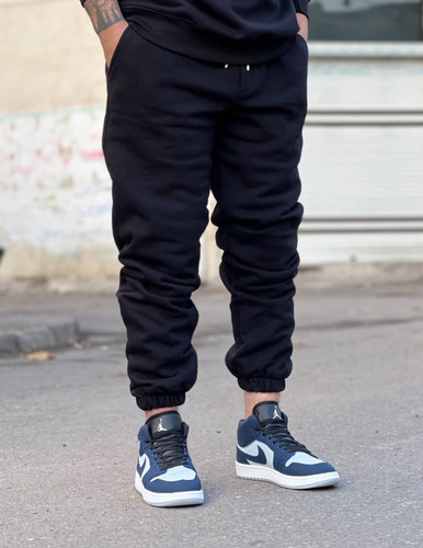 شلوار جاگر مشکی پارچه دورس خار خورده | استایل فوقالعاده شیک ۲۰۲۵