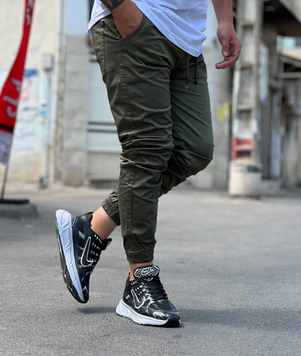 شلوار جاگر کتان سبز لجنی | استایل فوقالعاده شیک ۲۰۲۵