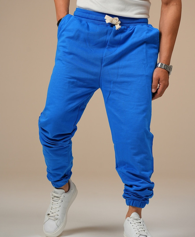 شلوار جاگر آبی پارچه دورس گرم بالا خار خورده * | اورجینال دیلم