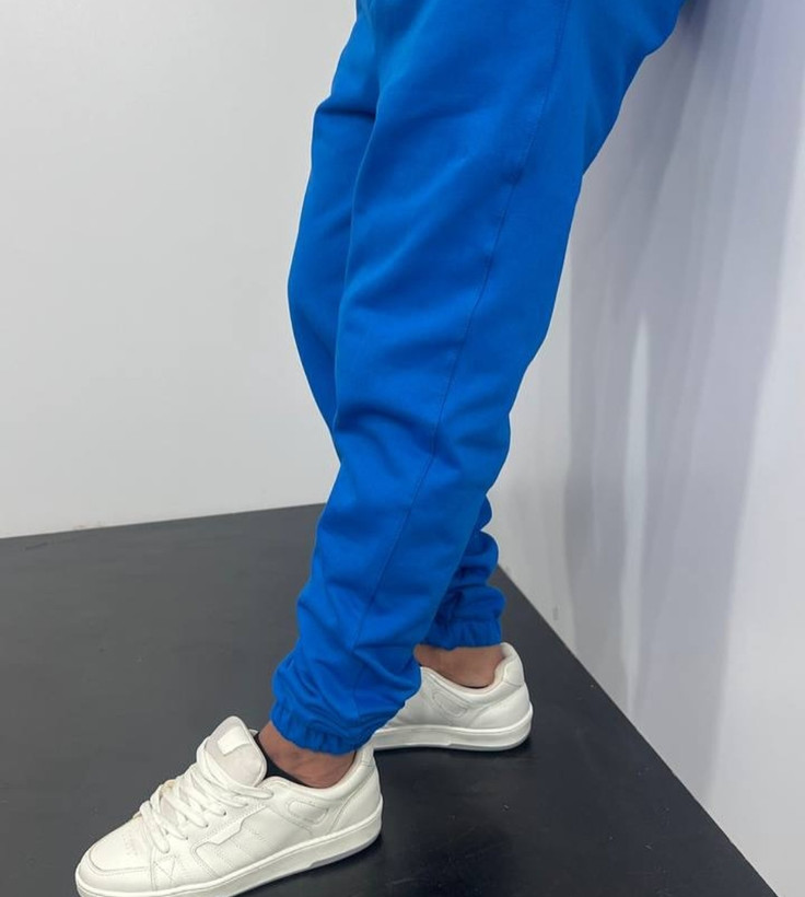 شلوار جاگر آبی پارچه دورس گرم بالا خار خورده * | اورجینال دیلم