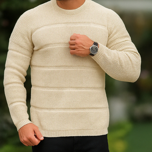 ژاکت بافتنی کرمی لش اولد مانی ترند روز ۲۰۲۵ | فوقالعاده خفن و شیک