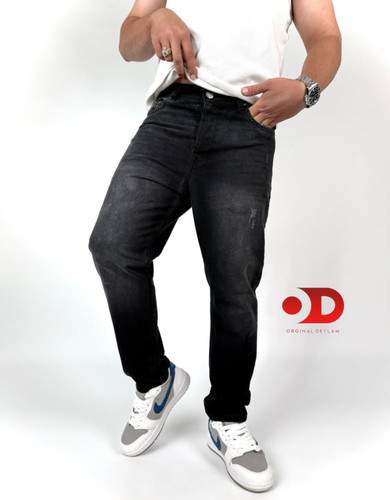 شلوار سایز بزرگ مام فیت مشکی~ذغالی مردانه ۳۶-۴۰