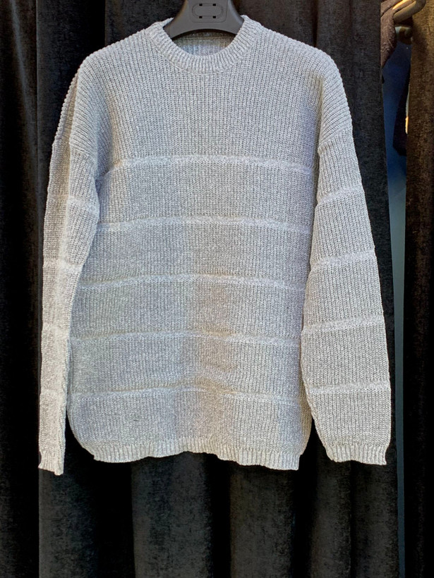 ژاکت بافت خاکستری مردانه 👌 | فری سایز مناسب سایزهای L تا 2XL