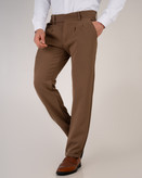 شلوار پارچه ای کمر انگلیسی پارچه مازراتی رنگ موکا قهوه ای