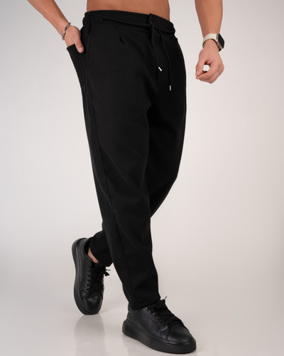 شلوار فوتر مام فیت مشکی * اورجینال دیلم