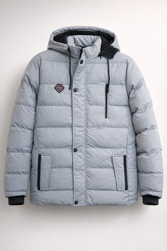 کاپشن اوور بلند رنگ سبز یخی فوقالعاده شیک و ضخیم سه لایه پشم شیشه