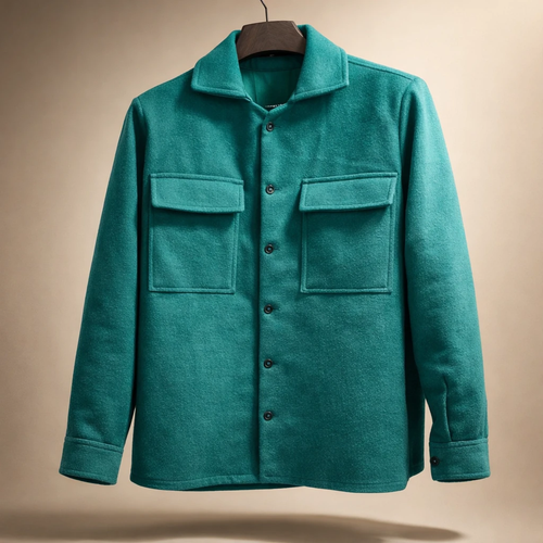 کت فوتر مردانه سبز آدامسی گرماژ بالا فوقالعاده شیک استایل باکسی