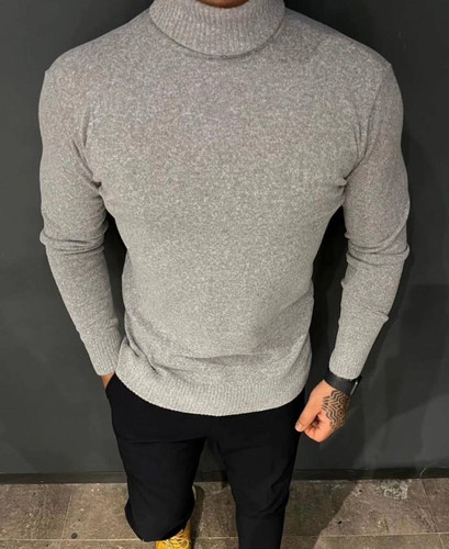 یقه اسکی مردانه مدل Hayko فری سایز طوسی