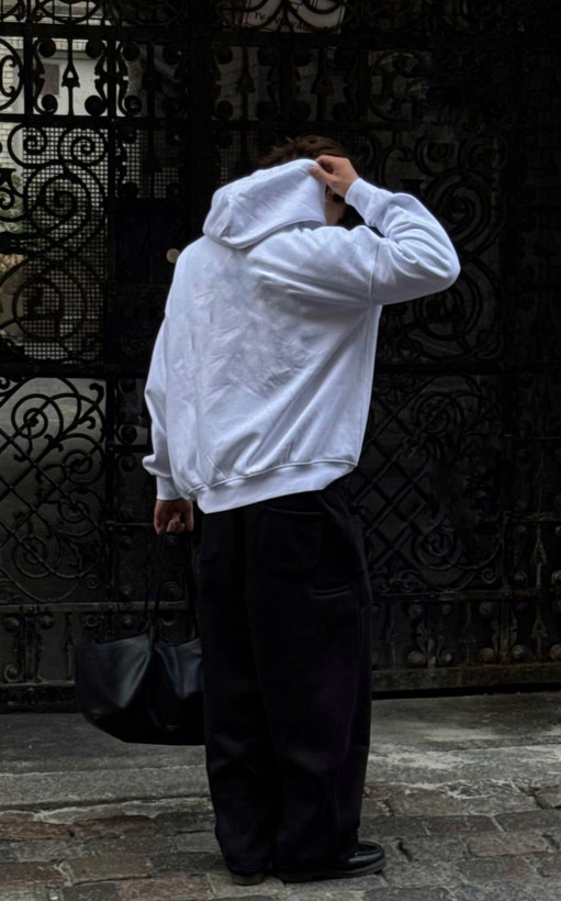 هودی سفید ساده دورس سه نخ 2026 بهترین کیفیت - اورجینال دیلم