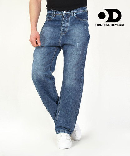 شلوار بگ آبی سنگشور با قد ۱۱۰ سانت | اورجینال دیلم