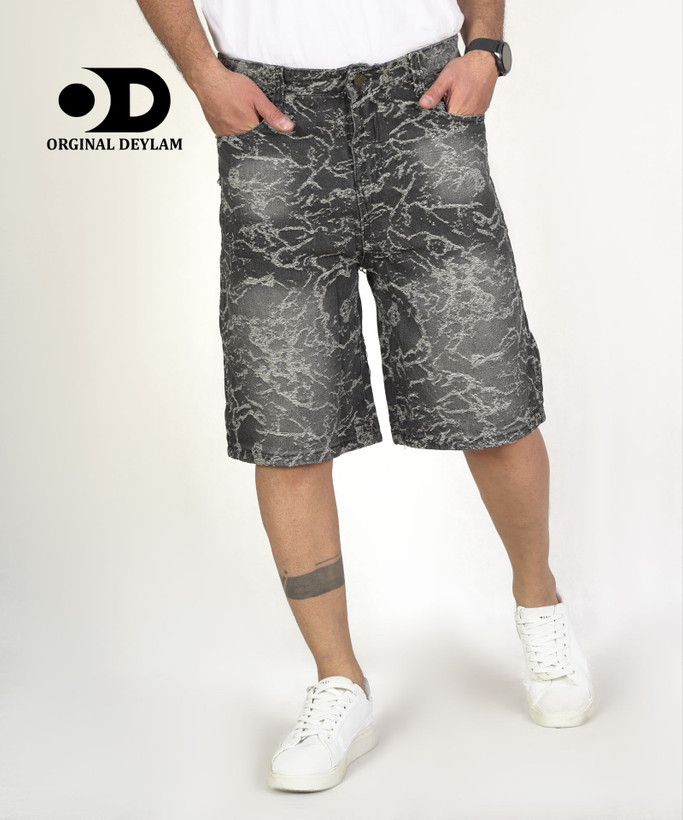 شلوارک جین طرح کاستوم شده پارچه کجراه کد ۲ کیفیت استثنایی