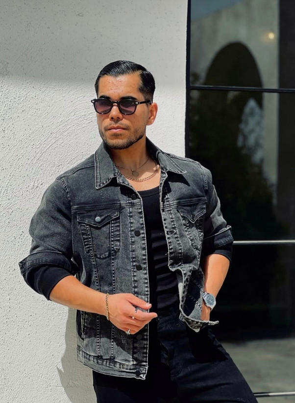 کت جین ذغالی گرماژ بالا کد آزاد کیفیت استثنایی| پارچه کجراه بدون کش استایل آزاد و قواره دار