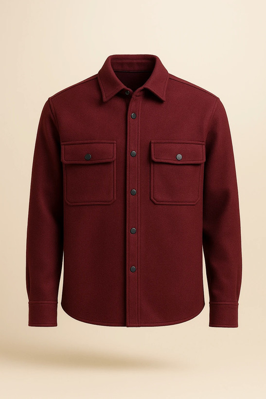 کت فوتر کوبیده زرشکی بورگاندی خاص و ضخیم | استایل اولد مانی آزاد باکسی