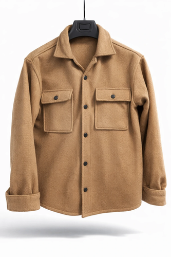 کت فوتر مردانه شتری کجراه خاص گرماژ بالا فوقالعاده شیک استایل باکسی