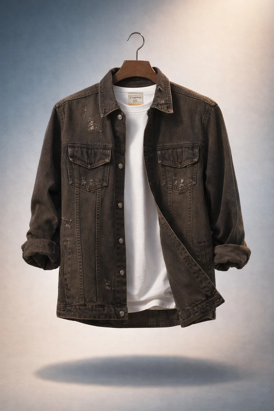 کت جین تینت نفتی گازوییلی فوق العاده شیک * استایل لانگ * پارچه گرم بالا سنگین قواره استاندارد