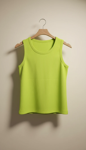 تنگ تاپ رنگ سبز فسفری فری سایز گرماژ بالا کیفیت عالی | مناسب سایز L و XL